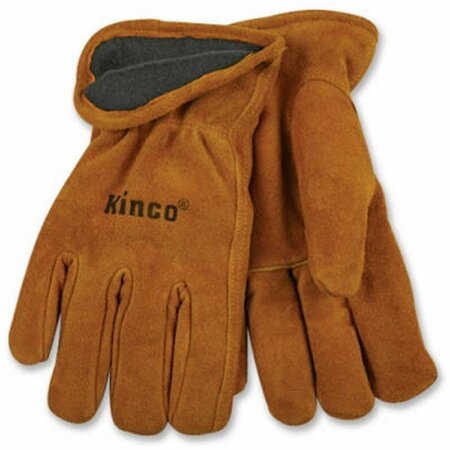 KINCO L Men Lined Full Suede Cowhide Leather Glove - Large 119986